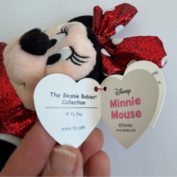 Ty Sparkle Disney Mickey Mouse and Minnie Mouse Beanie Babies Set NWT - Picture 14 of 16